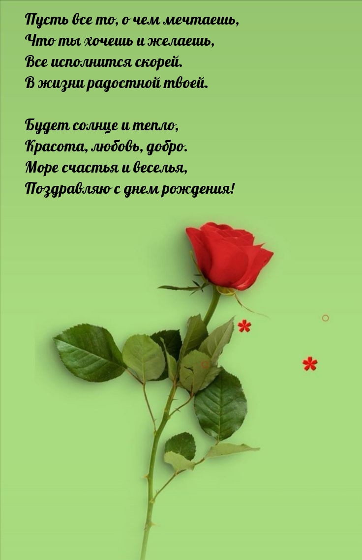 Море счастья и веселья, Поздравляю с днем рождения!