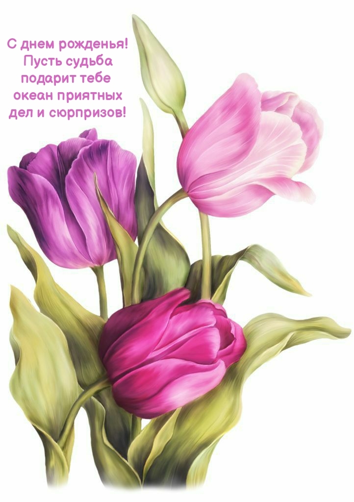 С днем рожденья! Пусть судьба подарит океан приятных дел 