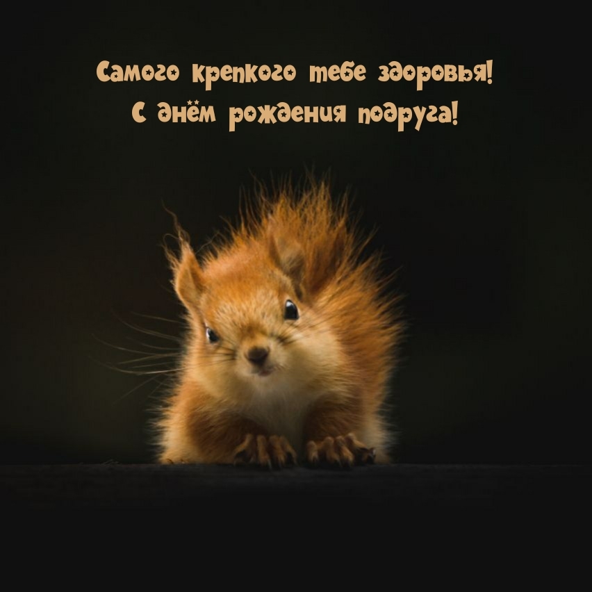 Самого крепкого тебе здоровья! С днём рождения подруга!