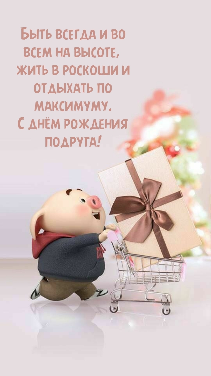 С днём рождения подруга! Быть всегда и во всем на высоте