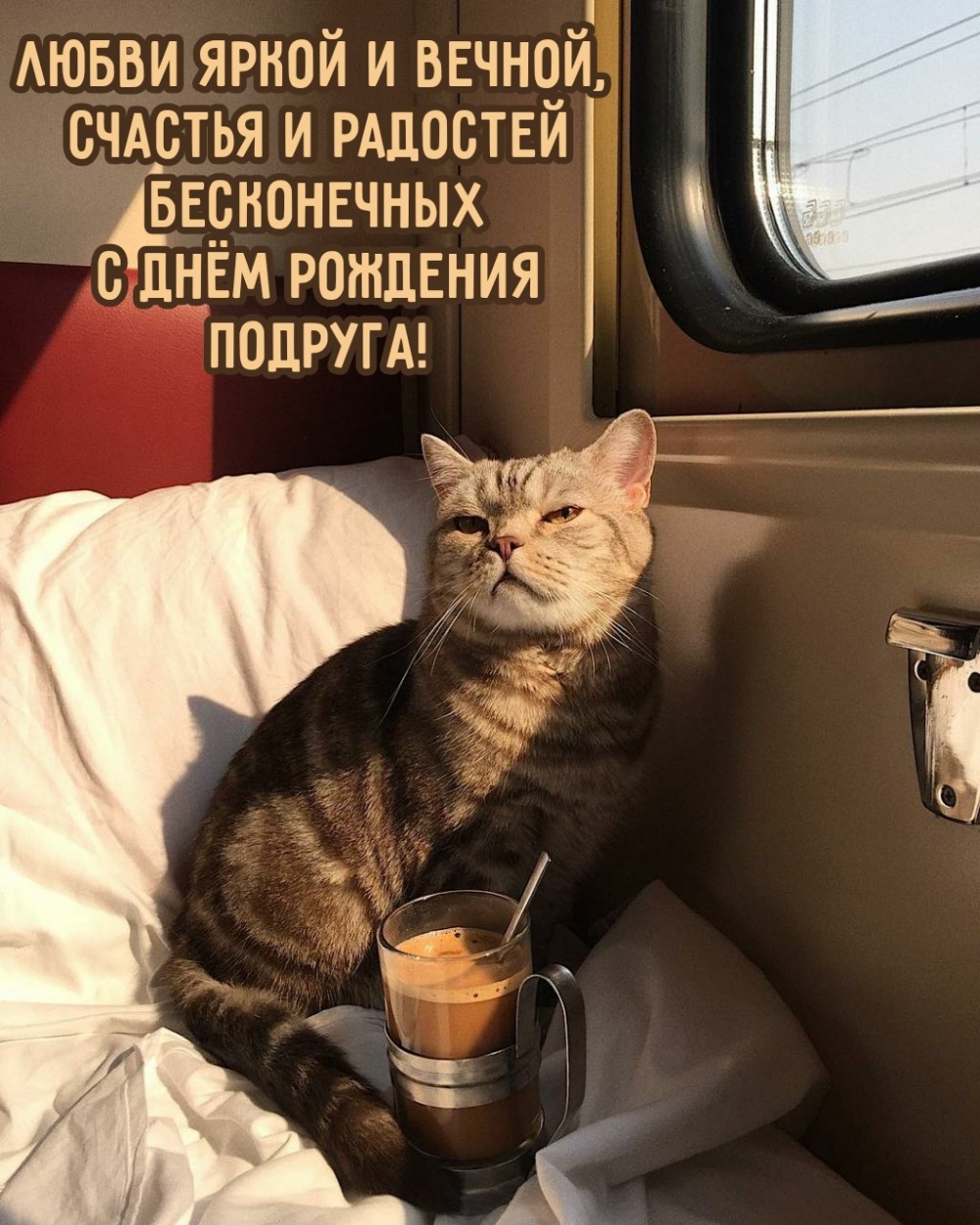 С днём рождения подруга! Любви яркой и вечной