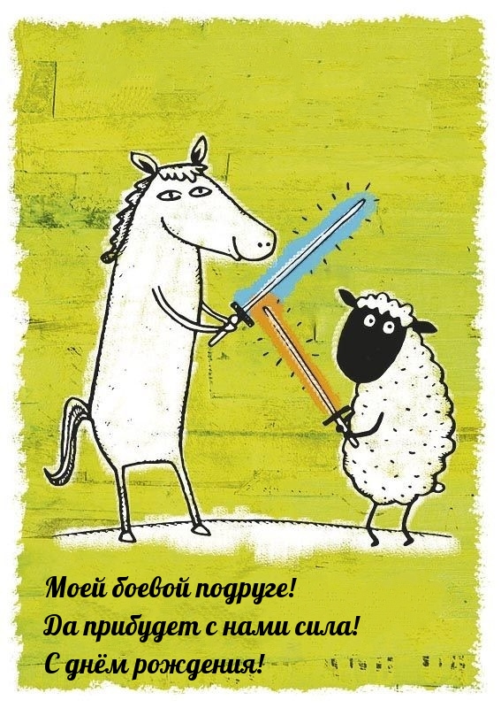 Моей боевой подруге! Да прибудет с нами сила! С днём рождения!
