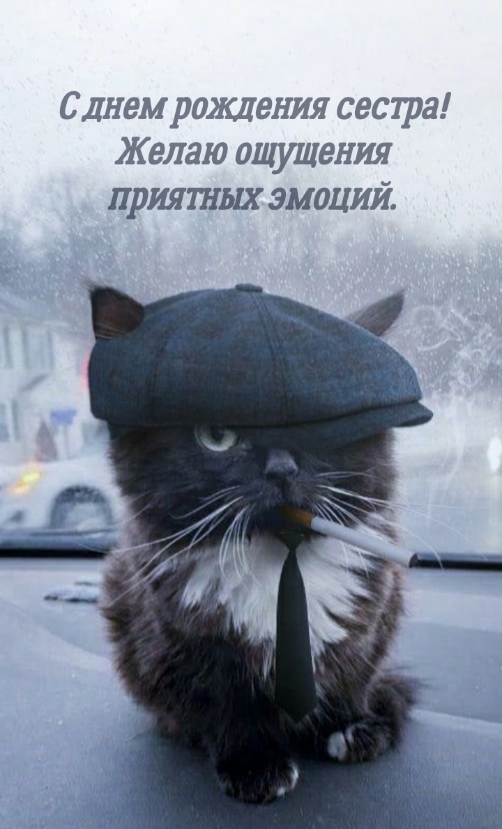 С днем рождения сестра! Желаю ощущения приятных эмоций.