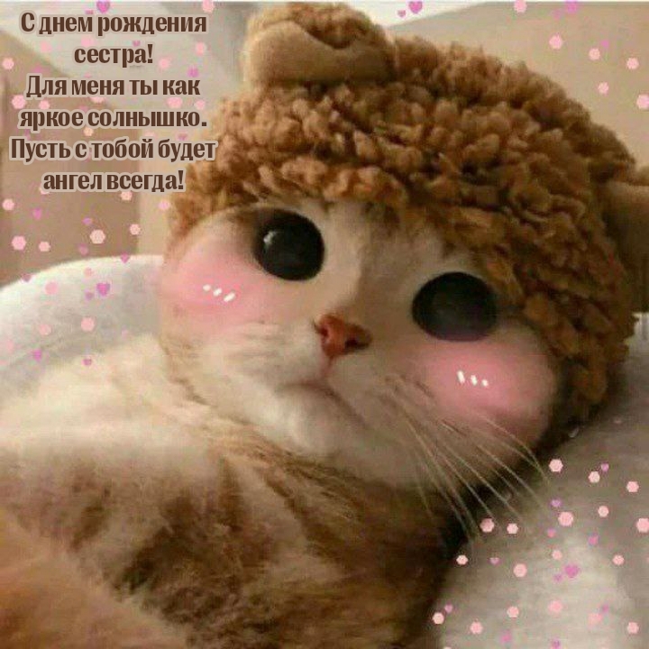 С днем рождения сестра! Для меня ты как яркое солнышко.