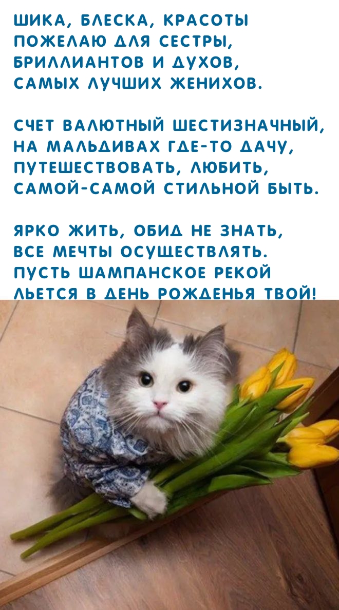 Ярко жить, обид не знать, все мечты осуществлять.