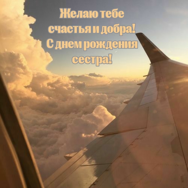 Желаю тебе счастья и добра! С днем рождения сестра!