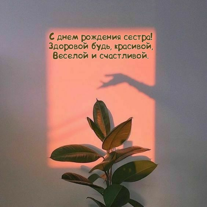 С днем рождения сестра! Здоровой будь, красивой