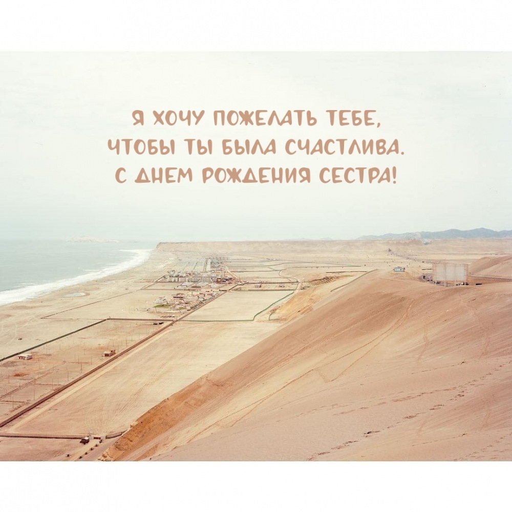Я хочу пожелать, чтобы ты была счастлива. С днем рождения сестра!