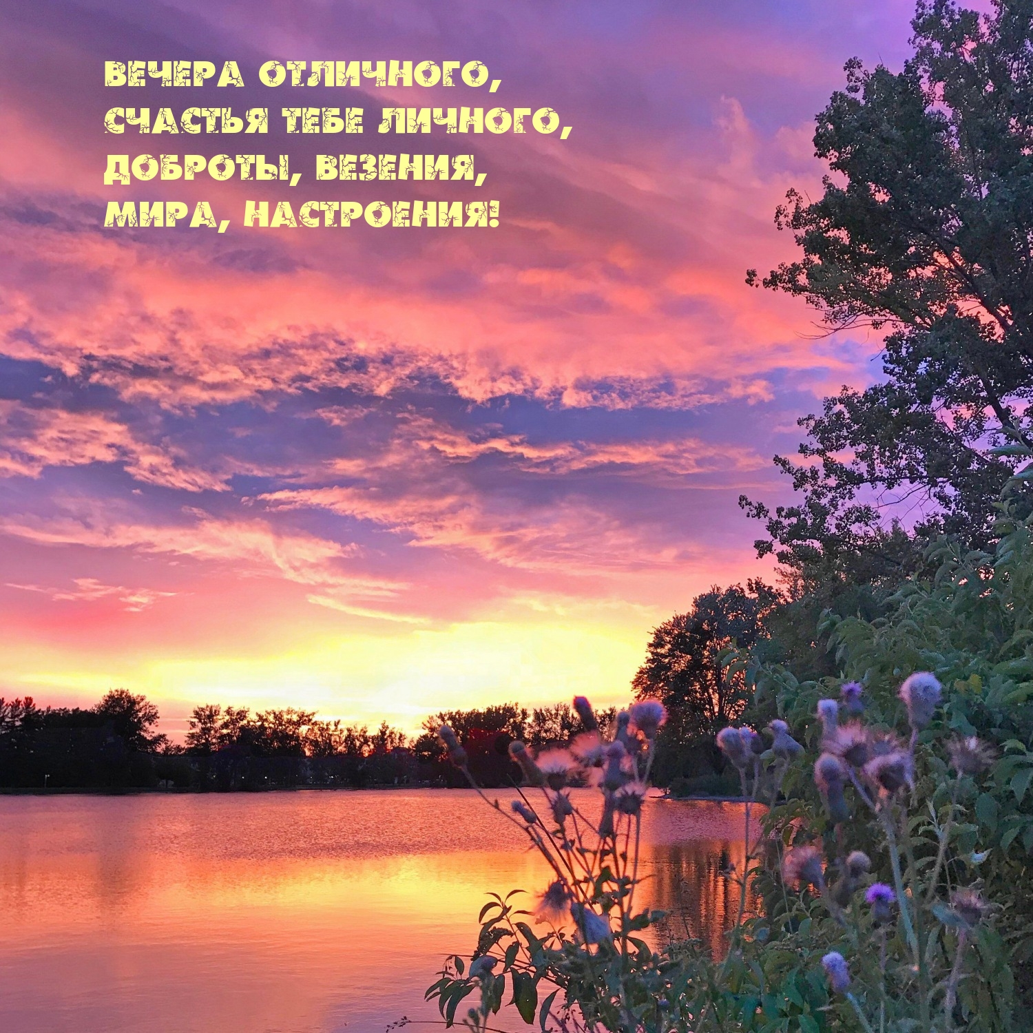 Вечера отличного, счастья тебе личного 