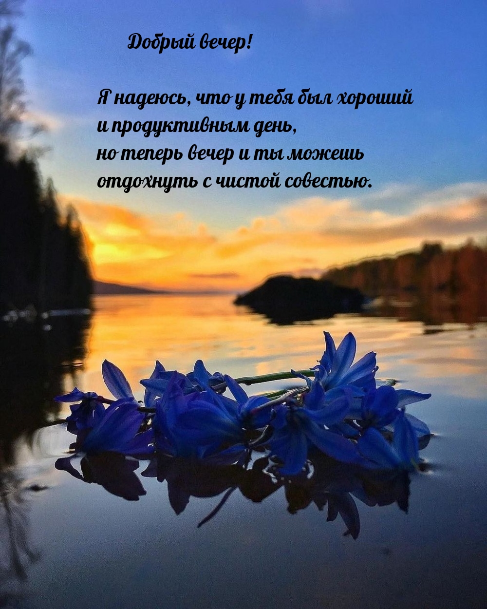 Я надеюсь, что у тебя был хороший и продуктивным день
