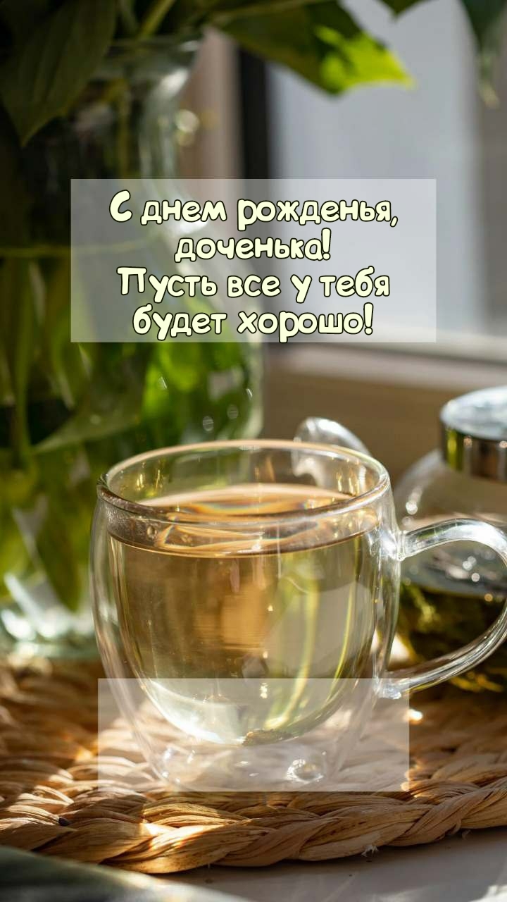 С днем рожденья, доченька! Пусть все у тебя будет хорошо!