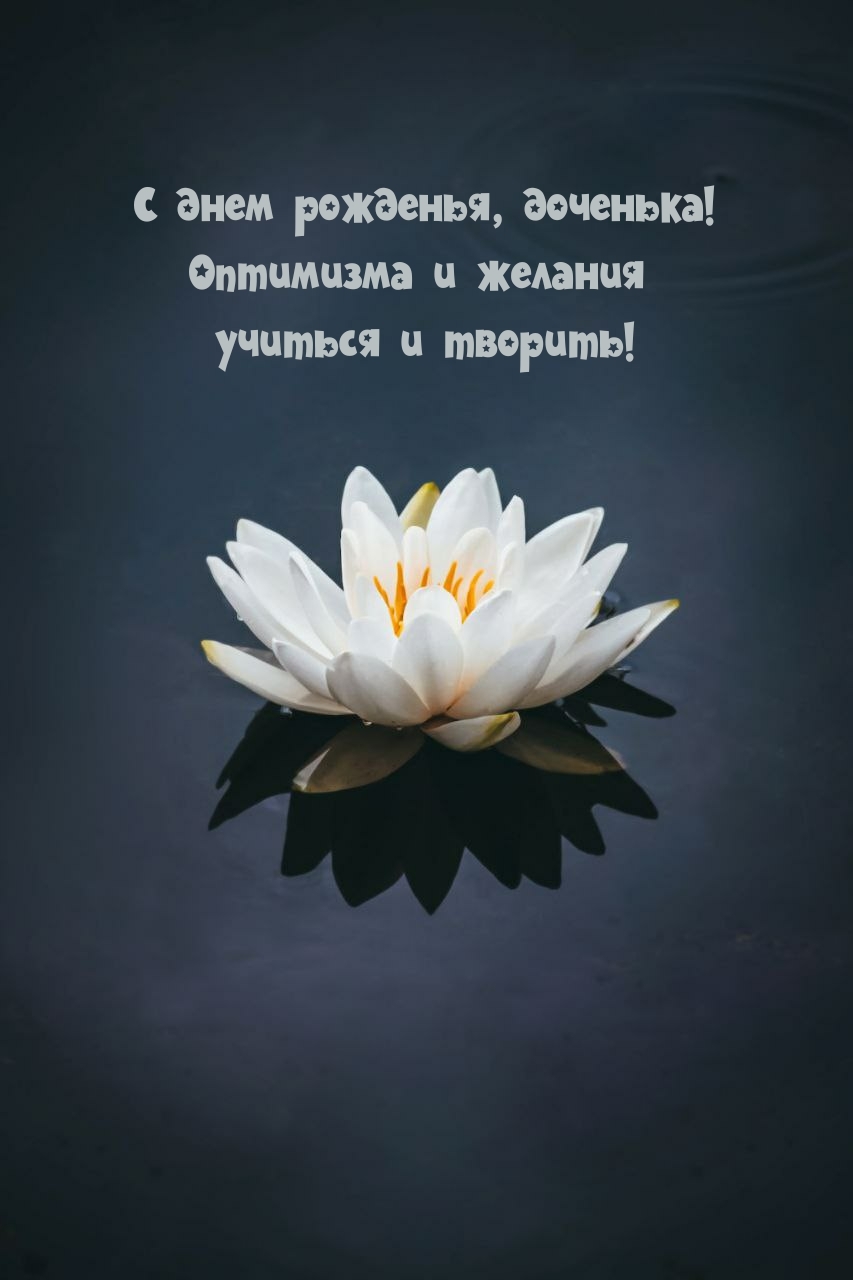С днем рожденья, доченька! Оптимизма и желания учиться и творить!