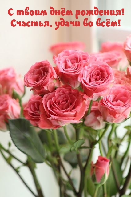 С твоим днём рождения! Счастья, удачи во всём! 