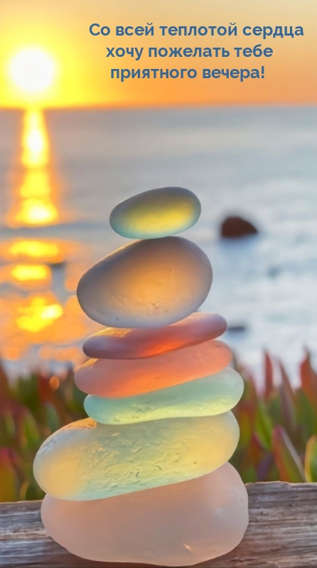 Со всей теплотой сердца хочу пожелать тебе приятного вечера!