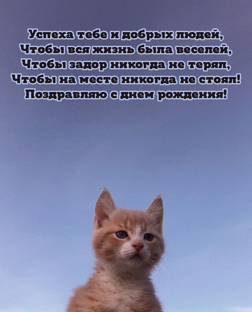 Успеха тебе и добрых людей, чтобы вся жизнь была веселей