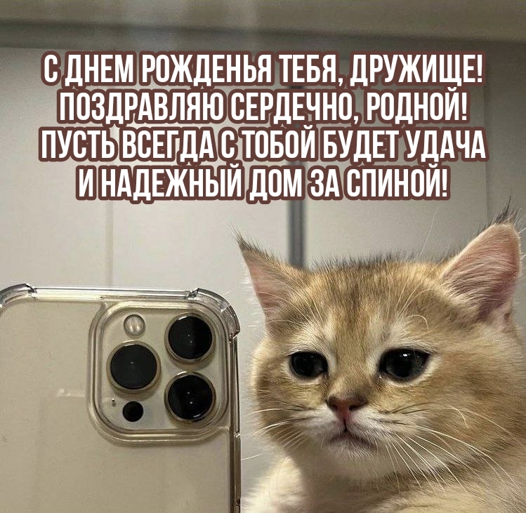 С днем рожденья тебя, дружище! Поздравляю сердечно, родной!