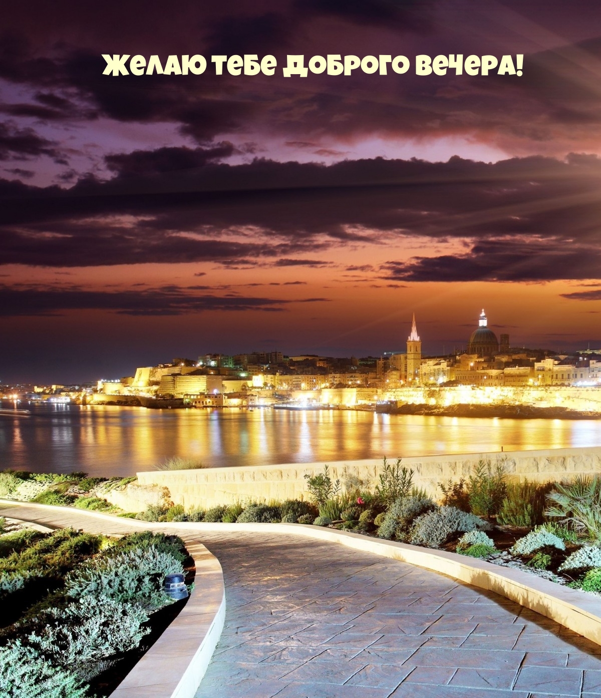 Желаю тебе доброго вечера!