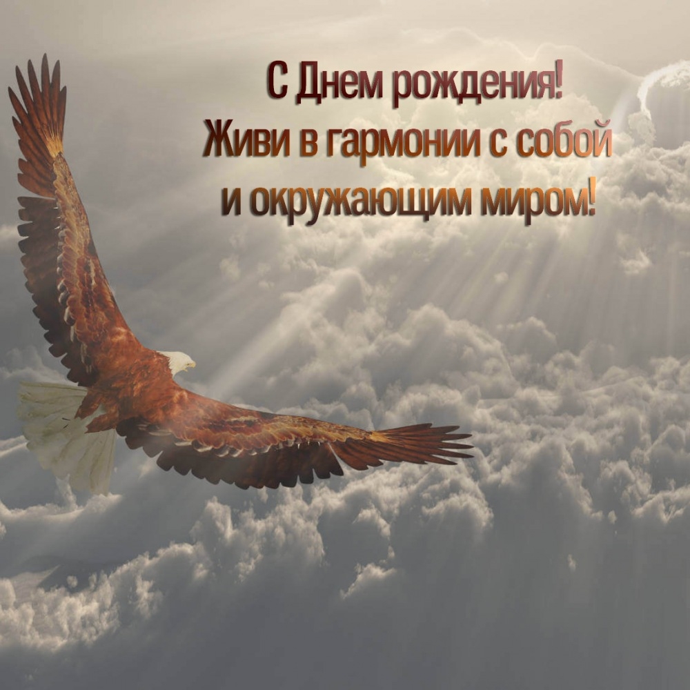 С Днем рождения! Живи в гармонии с собой и окружающим миром!