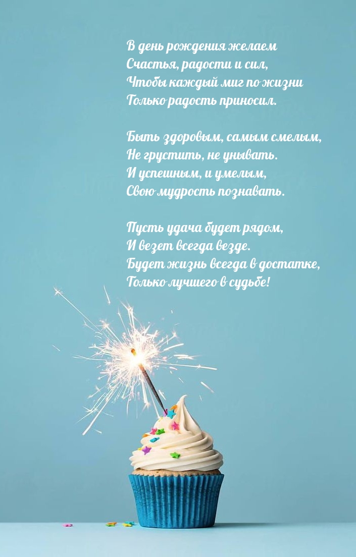 В день рождения желаем счастья, радости и сил