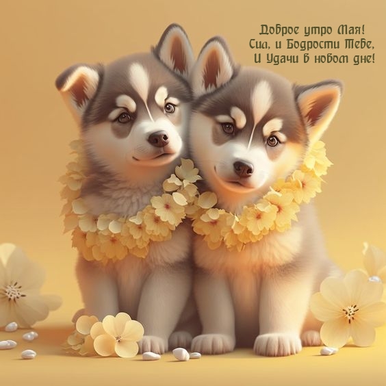 Доброе утро Мая! Сил, и Бодрости Тебе, И Удачи в новом дне!