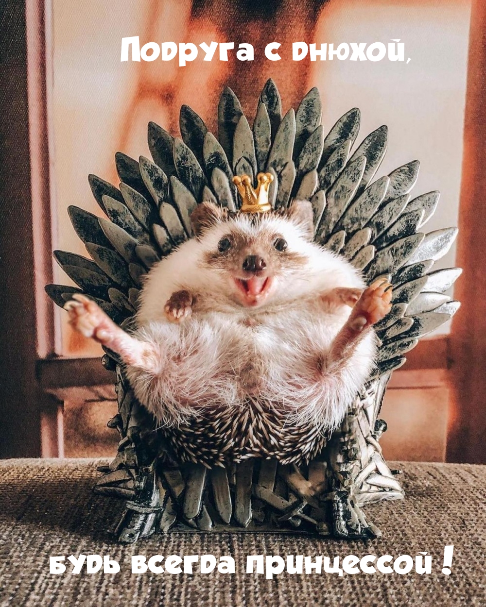 Подруга с днюхой, будь всегда принцессой!
