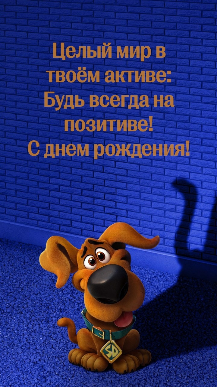 Будь всегда на позитиве! С днем рождения!