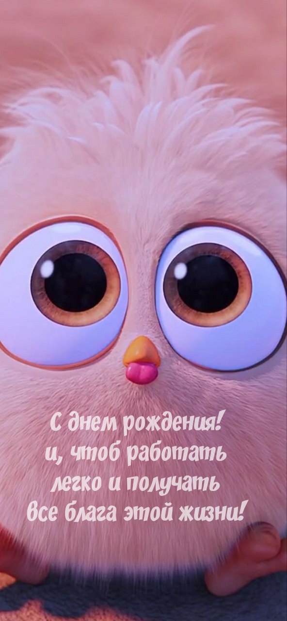 С днем рождения! и, чтоб работать легко и получать все блага