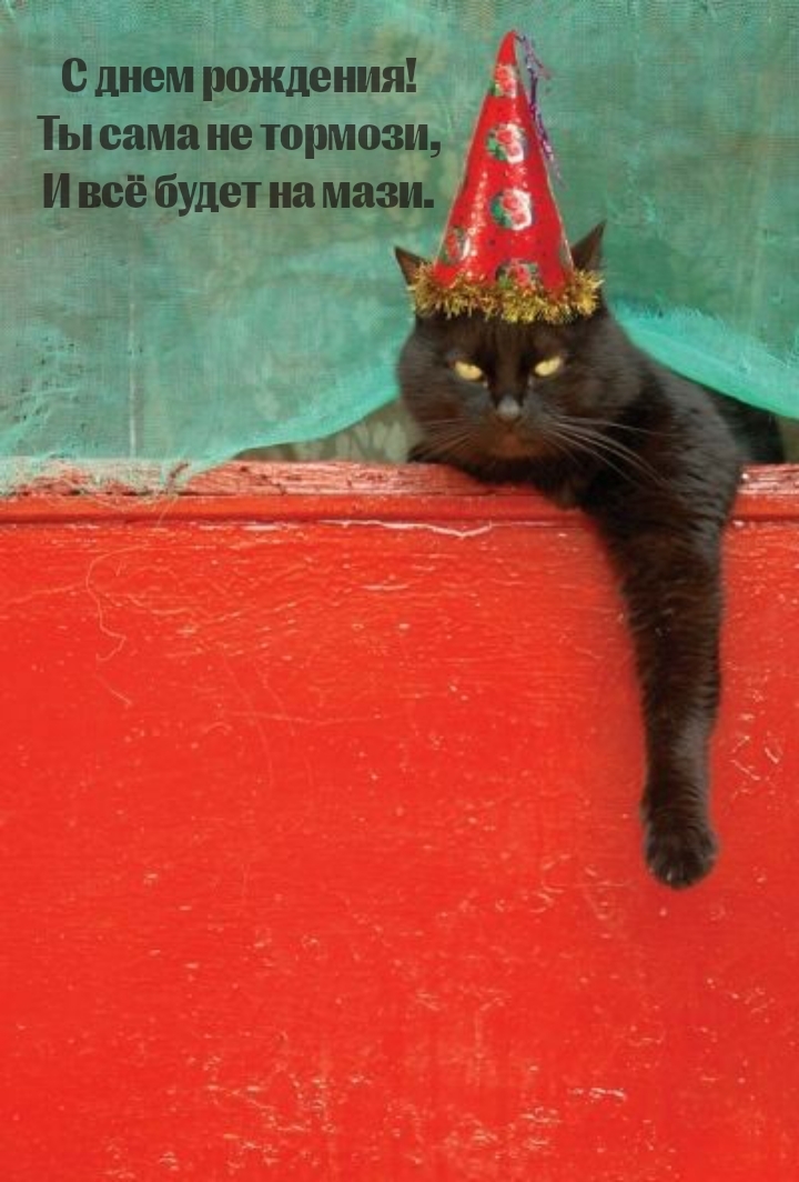 С днем рождения! Ты сама не тормози, и всё будет на мази.