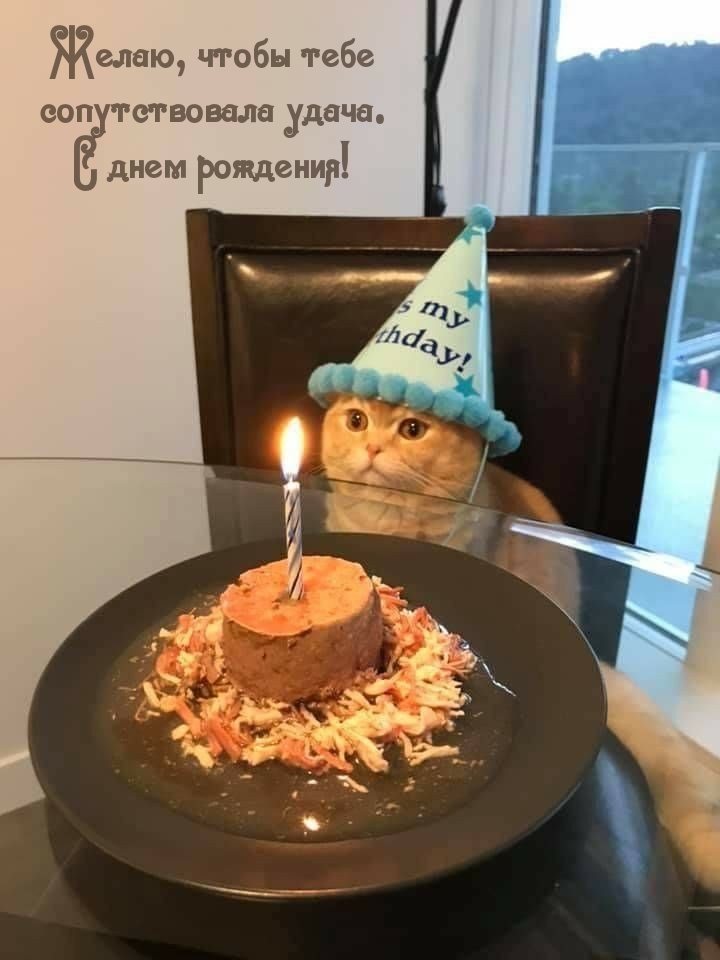 Желаю, чтобы тебе сопутствовала удача. С днем рождения!