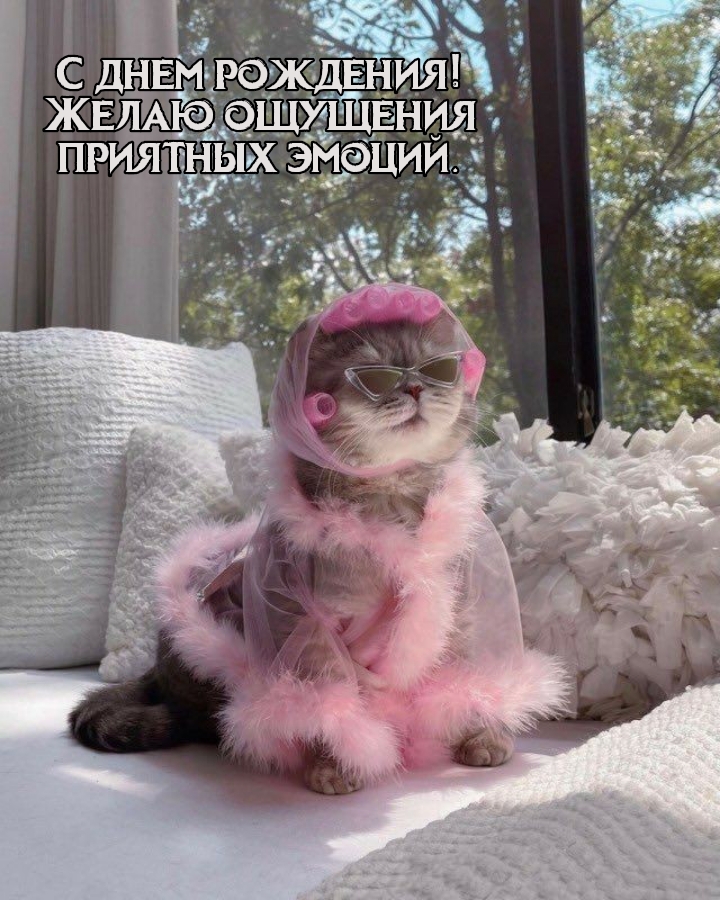 С днем рождения! Желаю ощущения приятных эмоций.