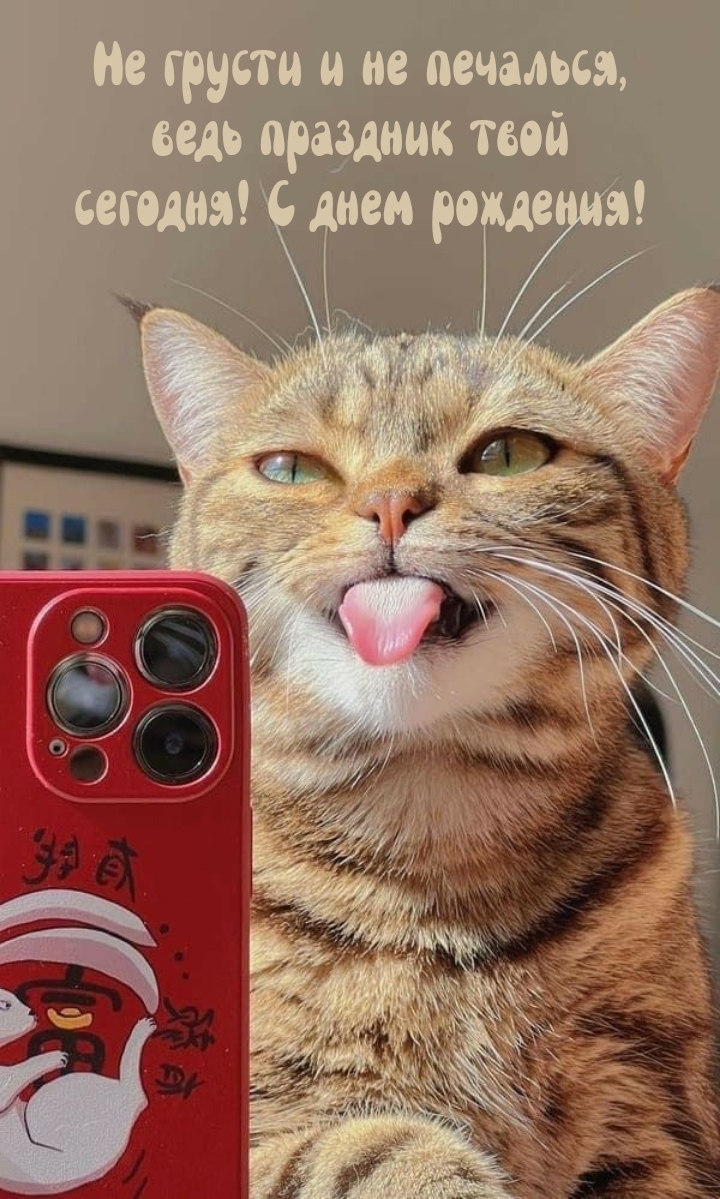 Не грусти и не печалься, ведь праздник сегодня! С днем рождения!