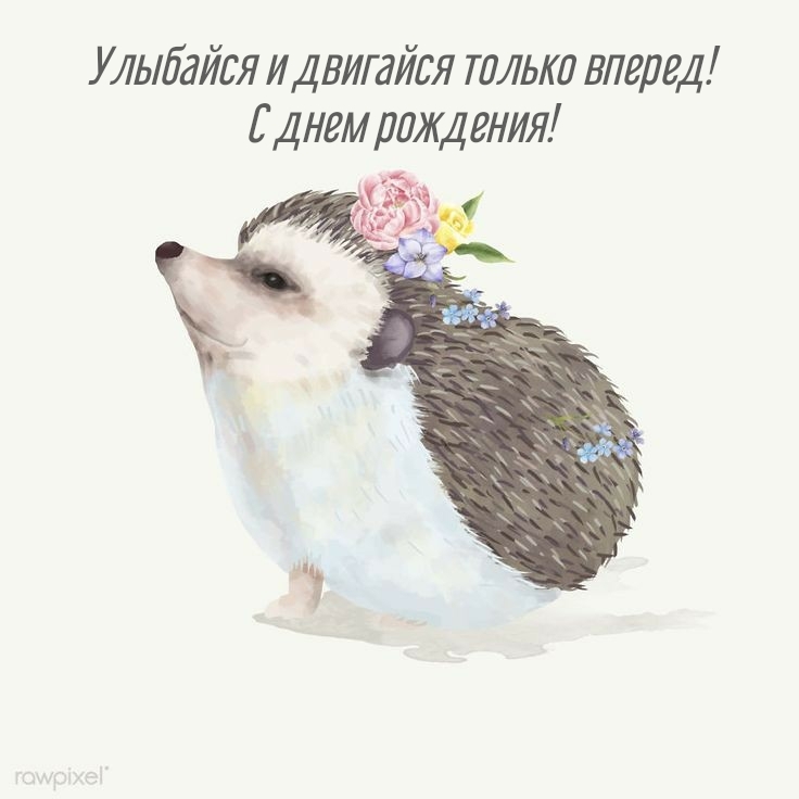 Улыбайся и двигайся только вперед! С днем рождения!