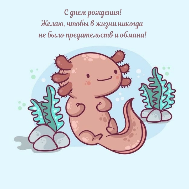 С днем рождения! Желаю, чтобы в жизни никогда не было обмана!