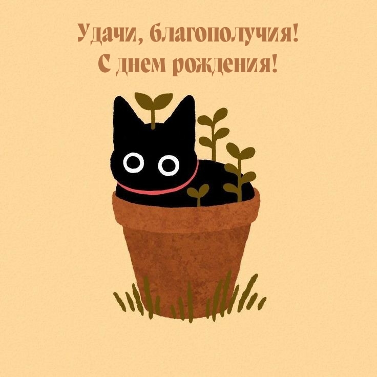 Удачи, благополучия! С днем рождения!