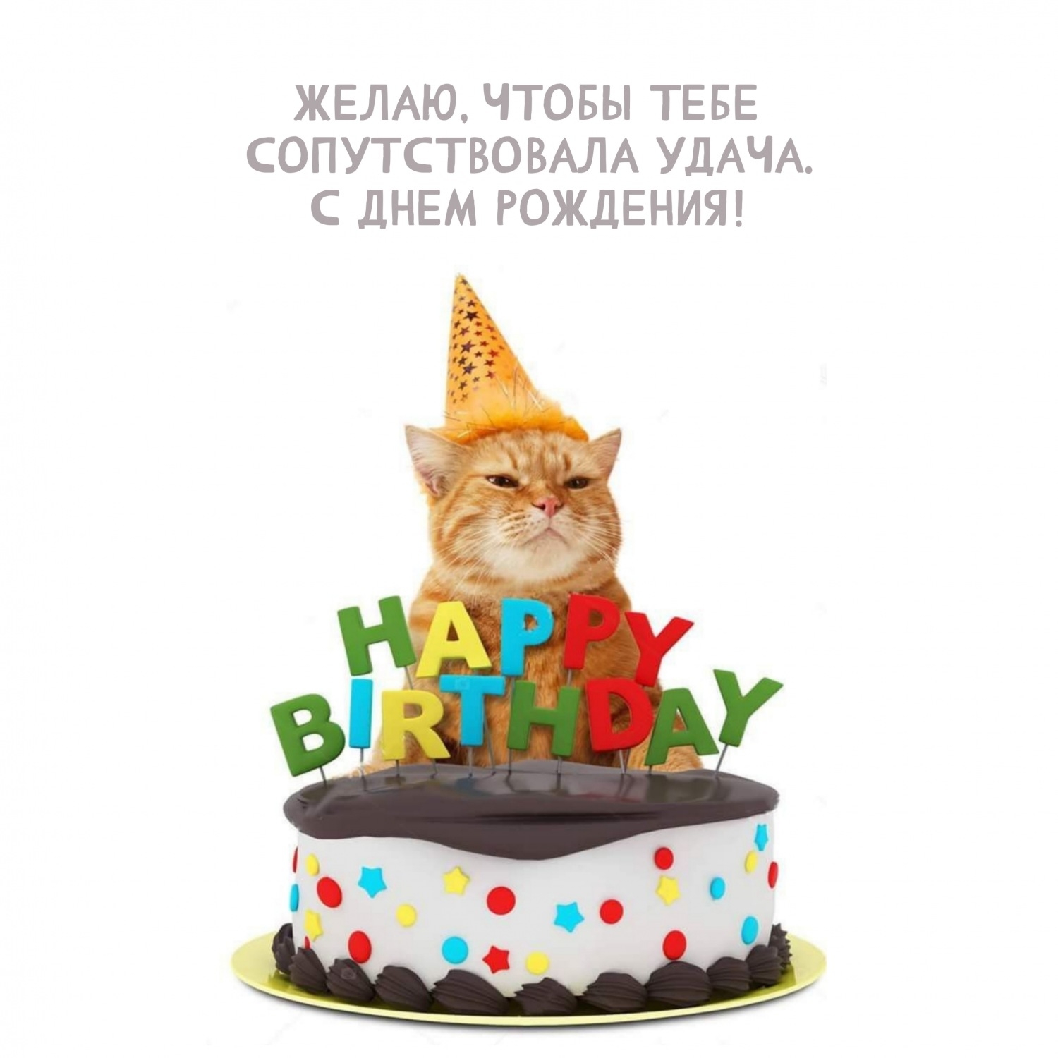 Желаю, чтобы тебе сопутствовала удача. С днем рождения!