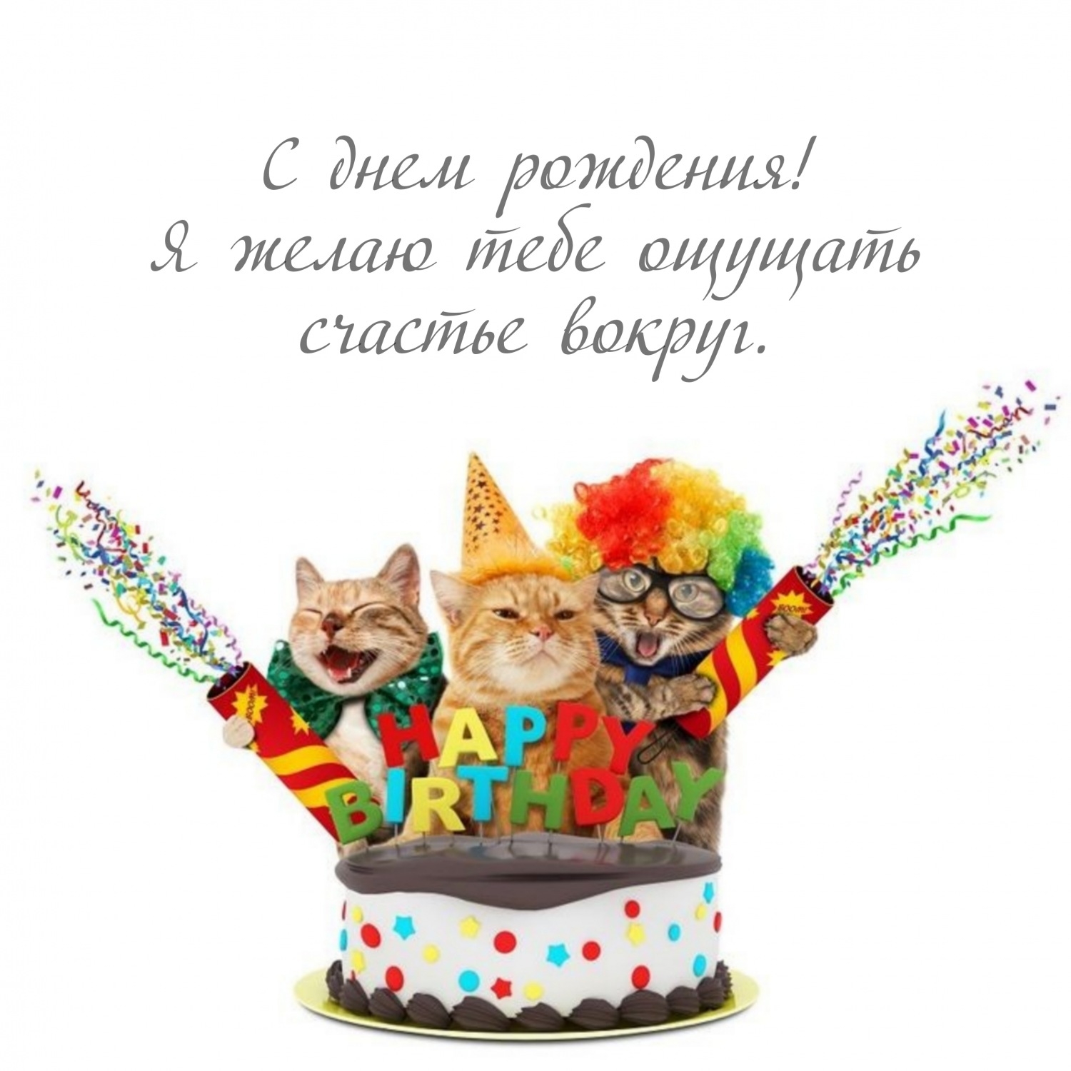 С днем рождения! Я желаю тебе ощущать счастье вокруг.