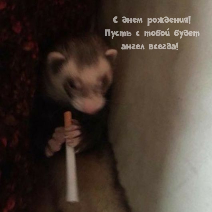 С днем рождения! Пусть с тобой будет ангел всегда! 