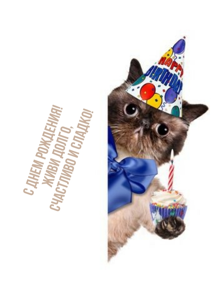 С днем рождения! Живи долго, счастливо и сладко!