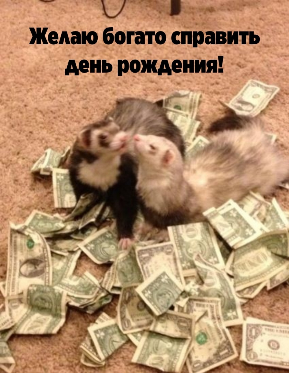 Желаю богато справить день рождения!