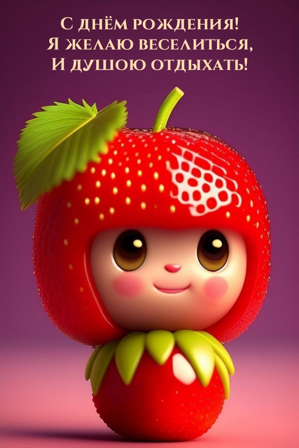 С днём рождения! Я желаю веселиться, и душою отдыхать!