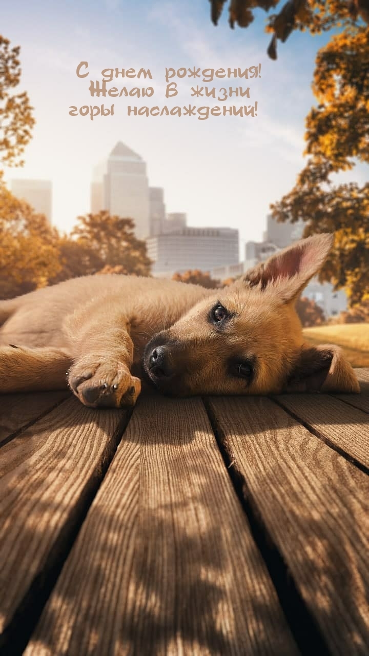 С днем рождения! Желаю в жизни горы наслаждений! 