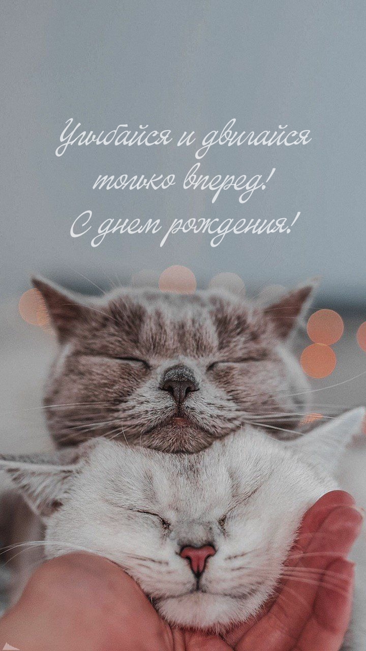 Улыбайся и двигайся только вперед! С днем рождения!
