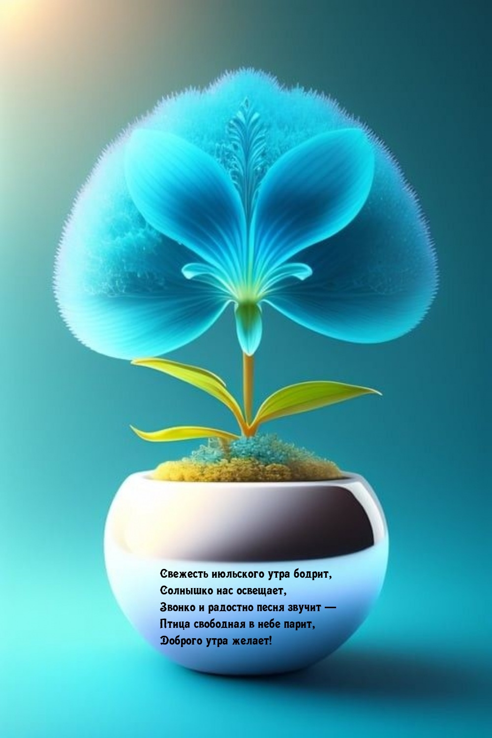 Свежесть июльского утра бодрит, солнышко нас освещает