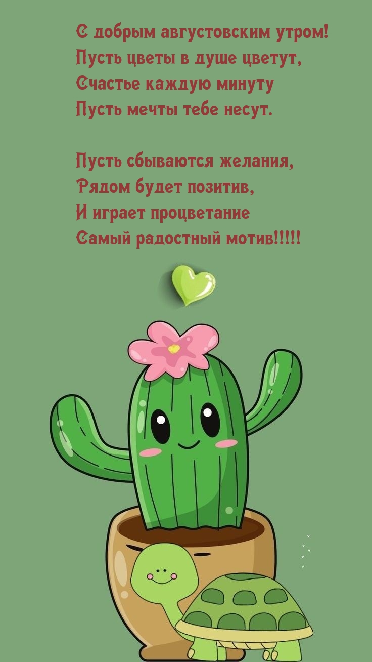 С добрым августовским утром! Пусть цветы в душе цветут