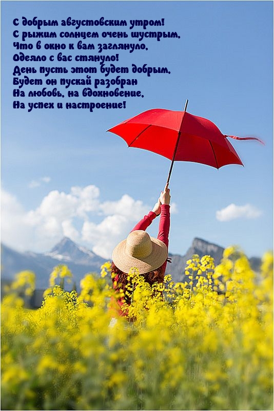 С добрым августовским утром! С рыжим солнцем очень шустрым