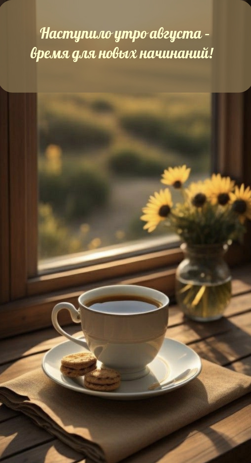 Наступило утро августа – время для новых начинаний!