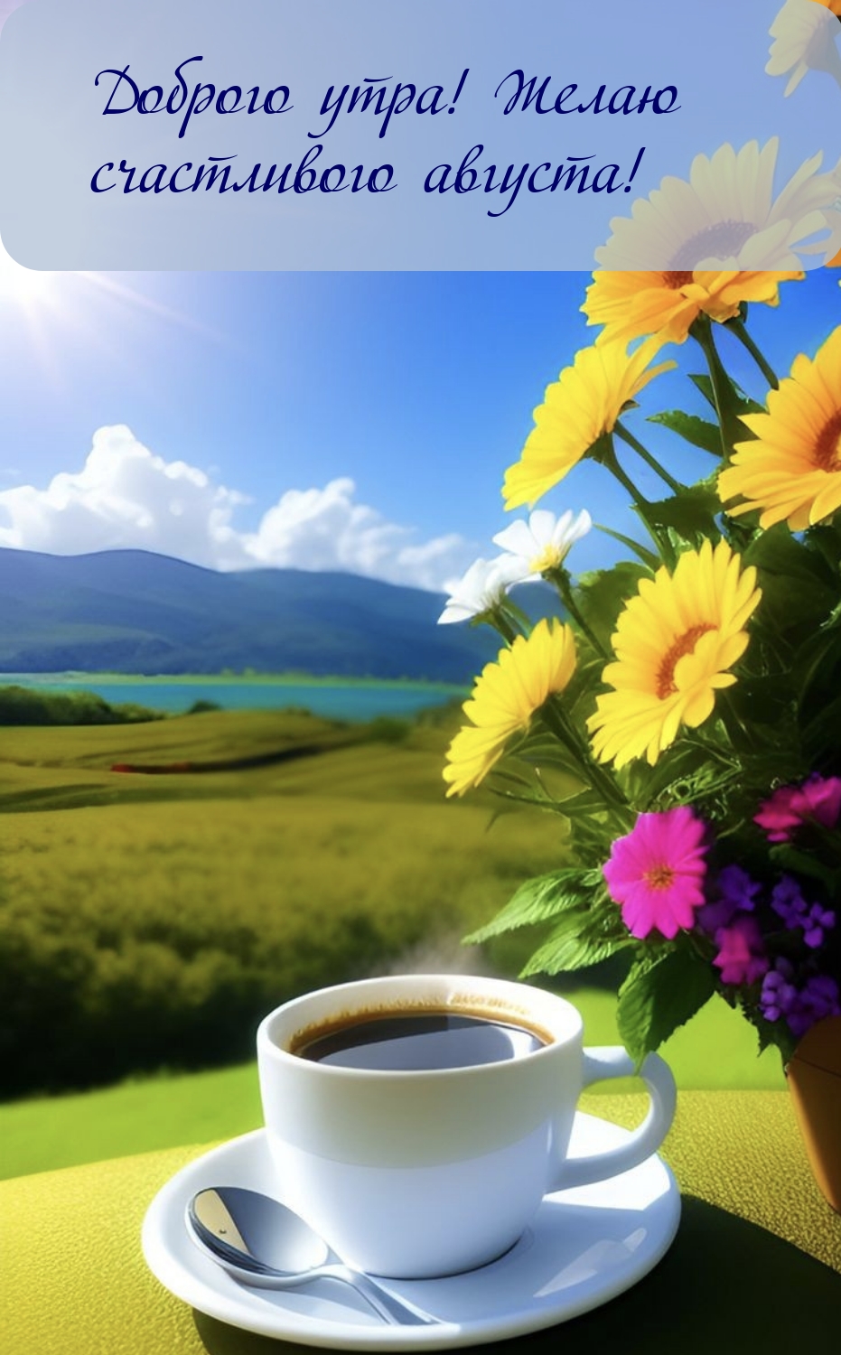 Доброго утра! Желаю счастливого августа!