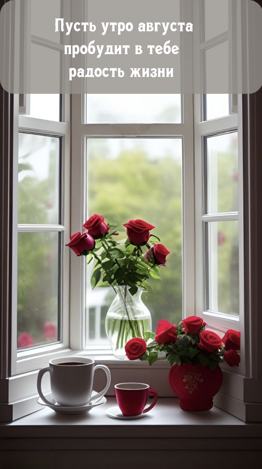 Пусть утро августа пробудит в тебе радость жизни