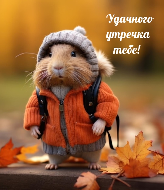 Удачного утречка тебе!