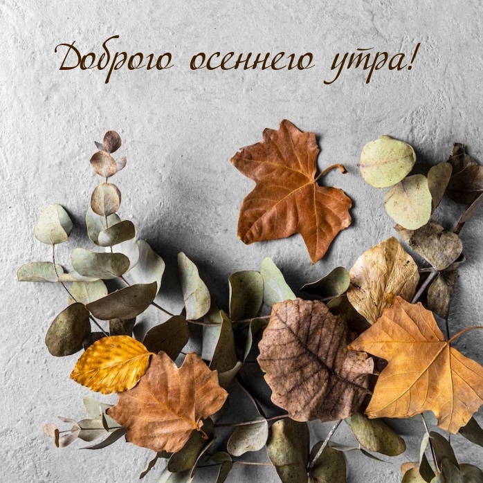 Доброго осеннего утра!